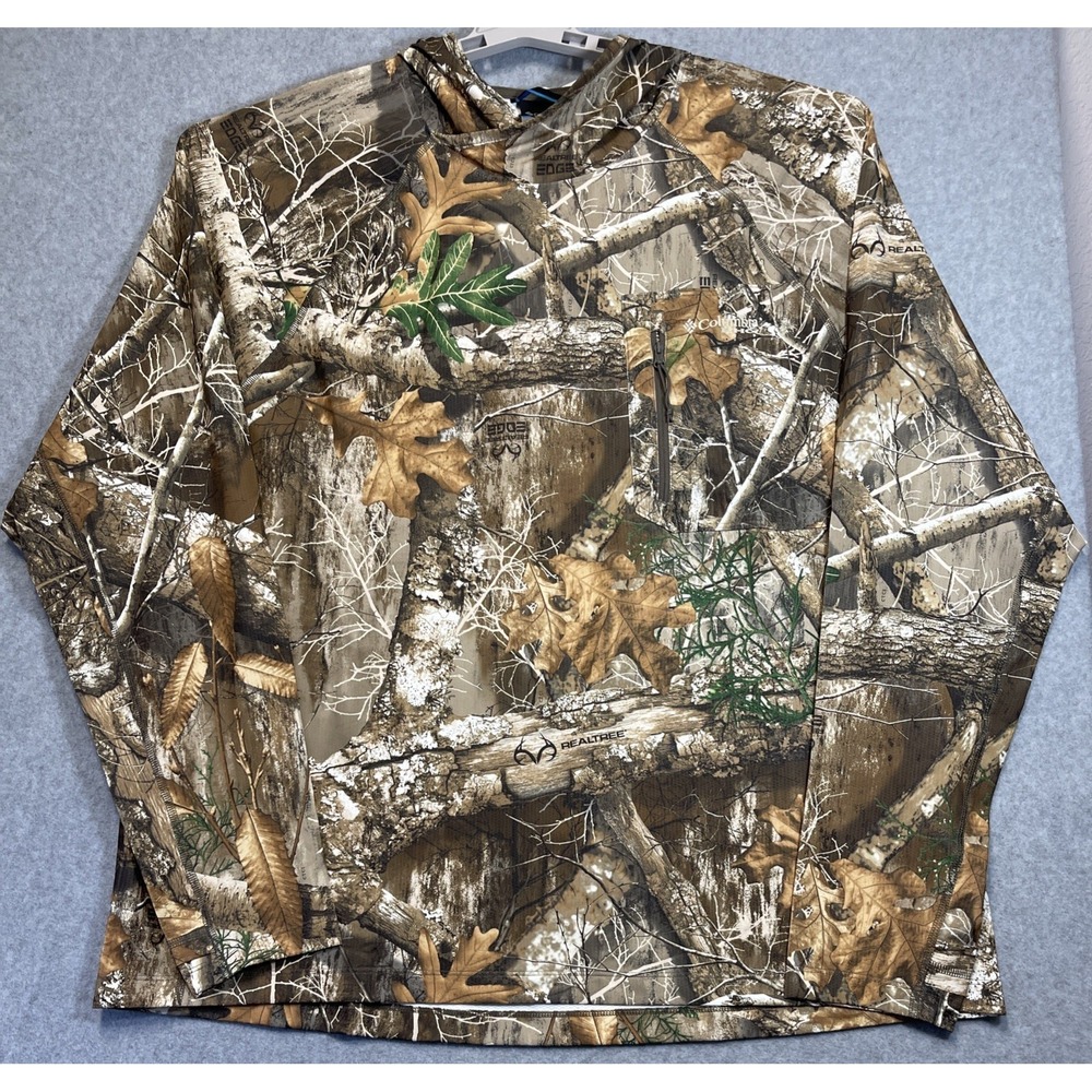 Columbia Realtree Edge Camo Men Performance Hoodie Hunting Outdoors Size 2XL